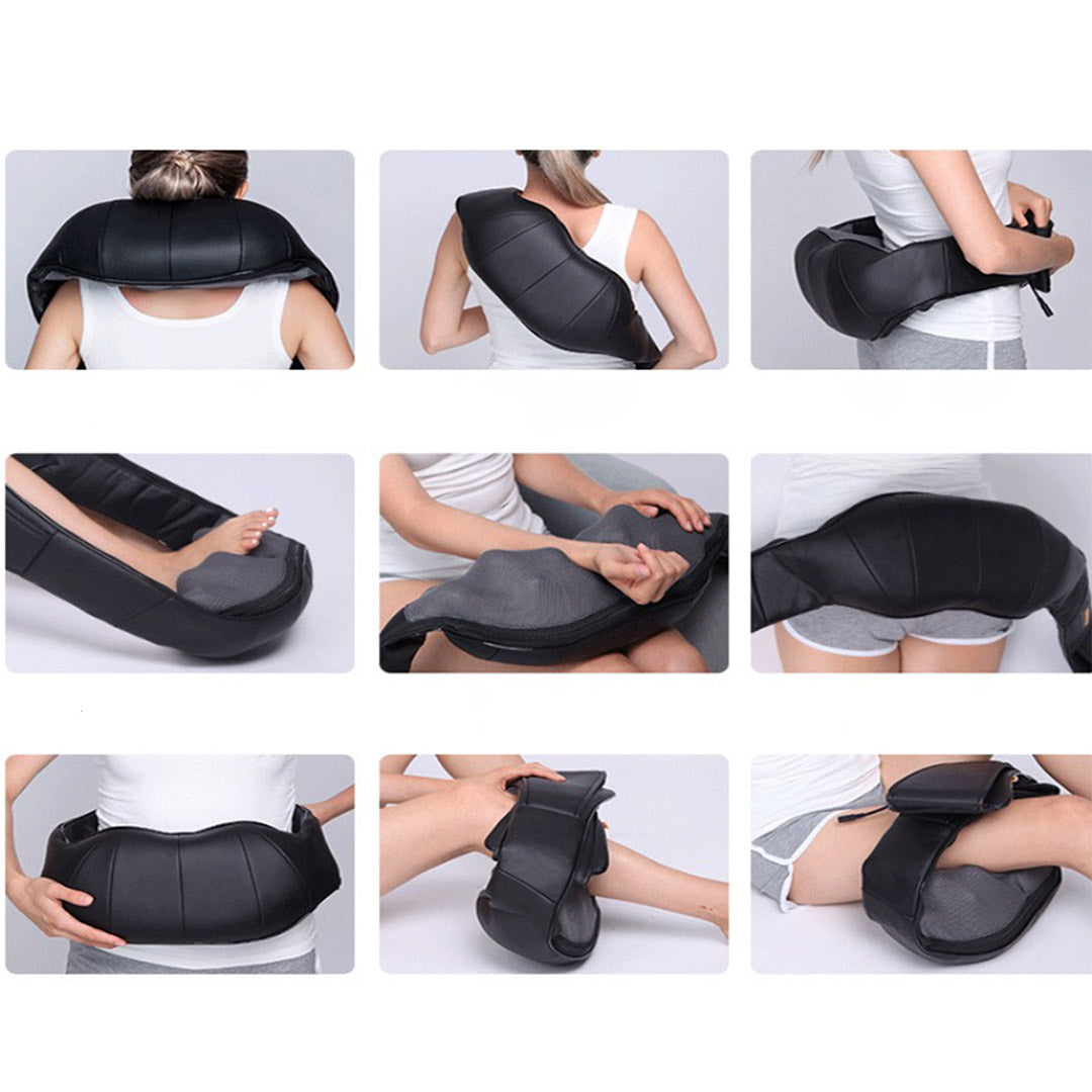 NNEAGS Electric Kneading Back Neck Shoulder Massage Arm Body Massager Black-2
