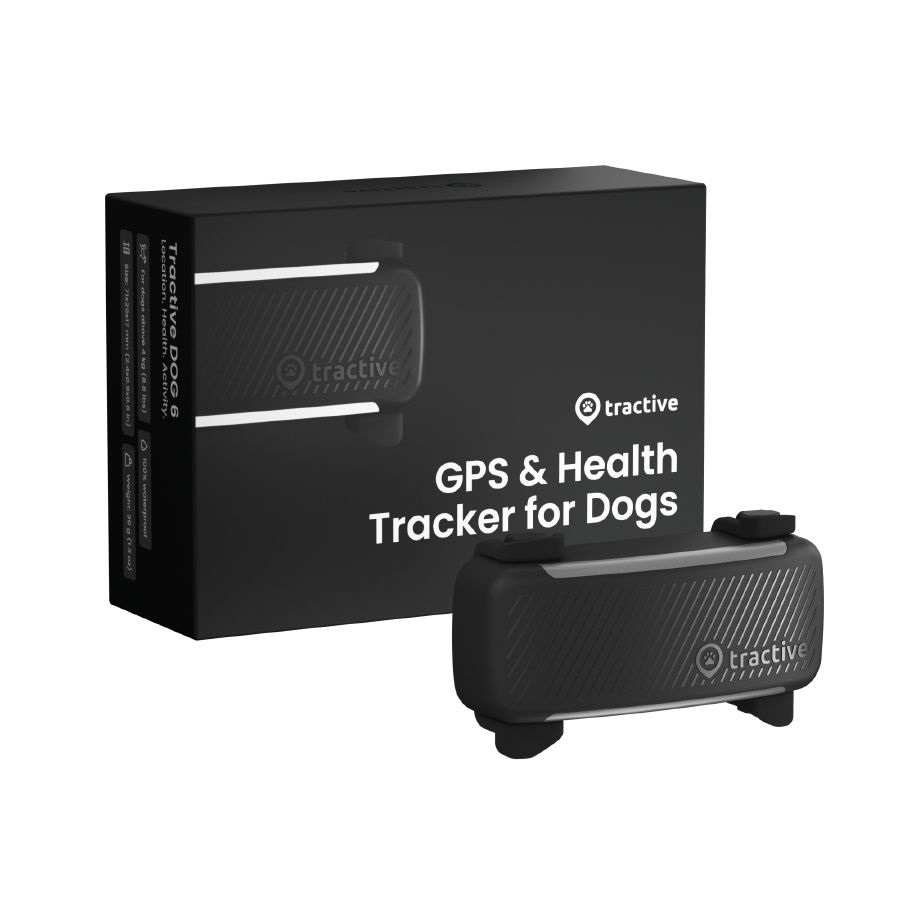 Tractive DOG 6 – GPS Dog Tracker & Health Monitor, Black (TRDOG6BK)-0