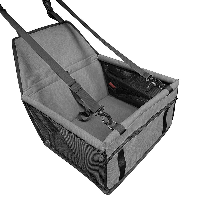 NNEDSZ Dark Gray Portable Pet Car Seat for Dogs and Cats - Adjustable Car Seat Cover, Pet Travel Car Carrier with Safety Belt-0