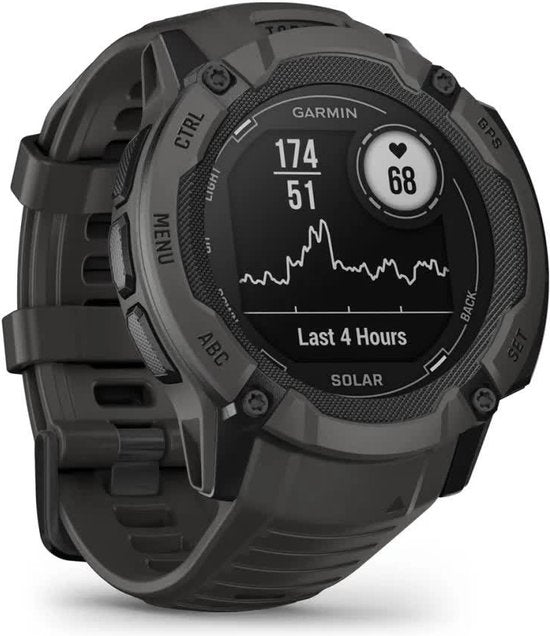 Garmin Instinct 2 – Smartwatch 45 mm Solar met Siliconen Band – Grijs
