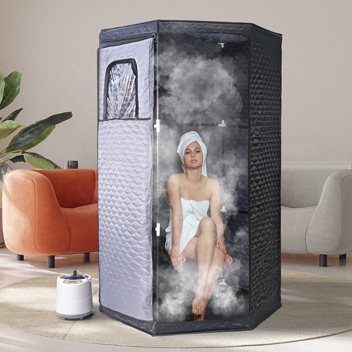 NNETM Pentagon Sauna Tent & Draagbare IJsbadkuip – 2-in-1 Wellnessset voor Warmte- en Koudeherstel